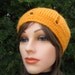 Crochet Beanie - Mango Orange Hat - Orange Beanie For Women - Hat For Teen Girls - Spring/ Fall Hat