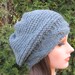 True Gray Hand Knit Hat, Beret Hat in True Gray, Spring and  Winter Women Accessories, madebyfate