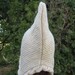 Pixie Knitted Hat, Hand Knit Hat, Gnome Hat, Elf Hat in Wheat, Lace, Tan