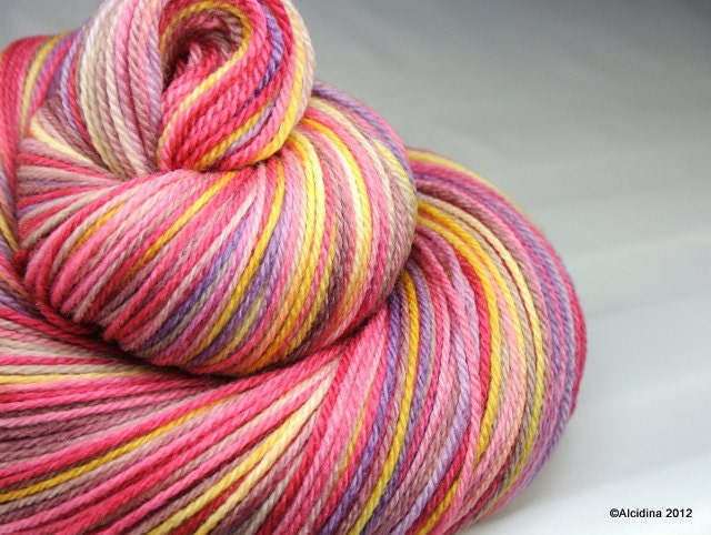 Handpainted yarn - Lightyears LF "Orion Abstract" -100% merino superwash 3-ply fingering weight