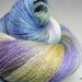 Handpainted lace yarn - Fusion "Dumbbell Nebula Closeup" - Bluefaced Leicester wool / silk BFL lace weight