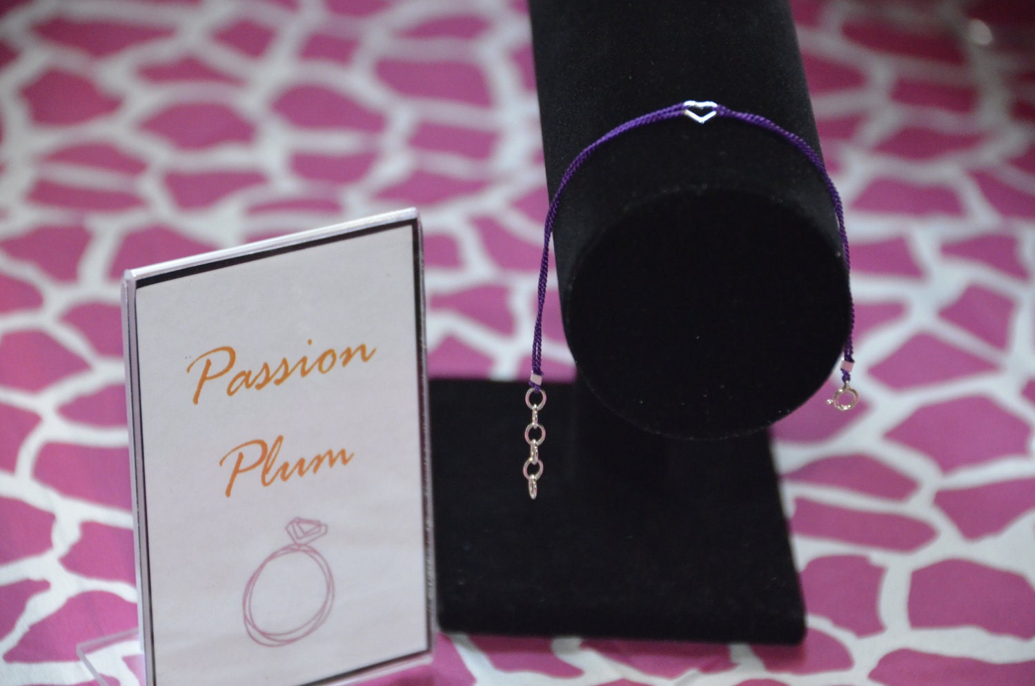 PASSION PLUM - The Original Mrs. Why Knot Bracelet -  Free Ship to usa