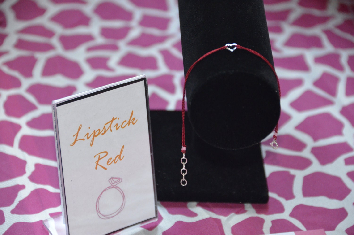 LIPSTICK RED - The Original Mrs. Why Knot Bracelet -  Free Ship to usa