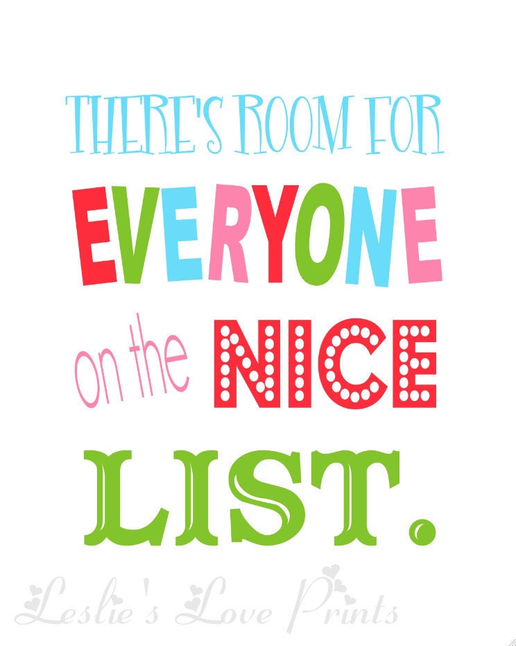 Items similar to There's Room for Everyone on the Nice List Elf