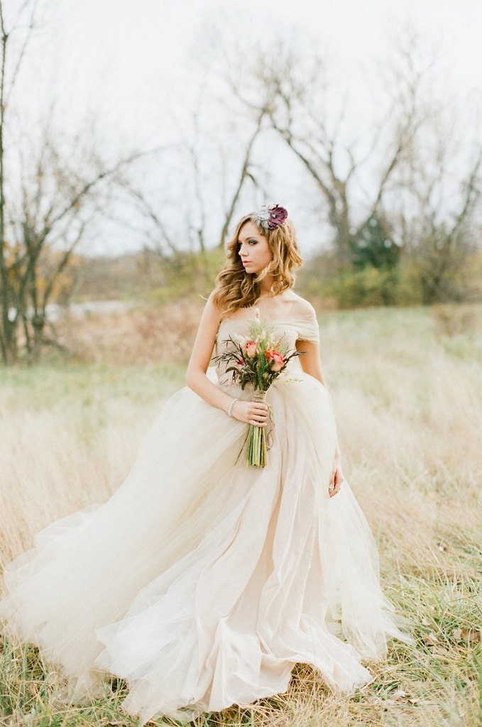 The "Marie"  Dress - Whimsical Tulle Wedding Ballgown