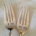 vintage silverware hand stamped pastry fork cake fork I Do Me Too