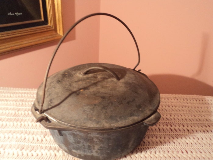 Vintage Antique Cast Iron Pot handle 10 X 4 Cooking by toycrazyme