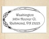 Return Address Stamp - Oval Design 2.5 x 1.5 inch