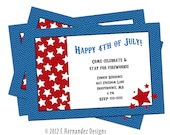4th of July Party Invitation - 4x6 printable