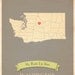 25% OFF SALE Washington State Roots Map 11x14 Customized Print