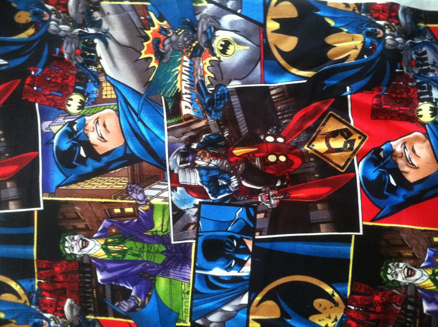 DARK (K)NIGHT Push-Up: Black Push-Up Bra with Batman Gotham Comics Fabric and Black Lace
