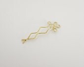 Hair Ornament: Stunning, Swirled, Pounded Brass Hair Pin for Women 1511