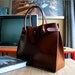 Hand Stitched Leather Tote / Doctor Bag / Lady Bag / Shoulder Bag in Retro Brown