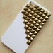 Antique Bronze pyramid stud white iPhone 4/4S case--N1