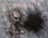 ORIGINAL, Apocalypse, Insects and Ash, Fine Art, Surreal, Oil & Charcoal Painting, 30"x30", On Canvas