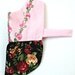 Small Dog Clothing Made to Order - Dress with Pink Seersucker and Brown, Rose, Cream & Leaf Green Flowers