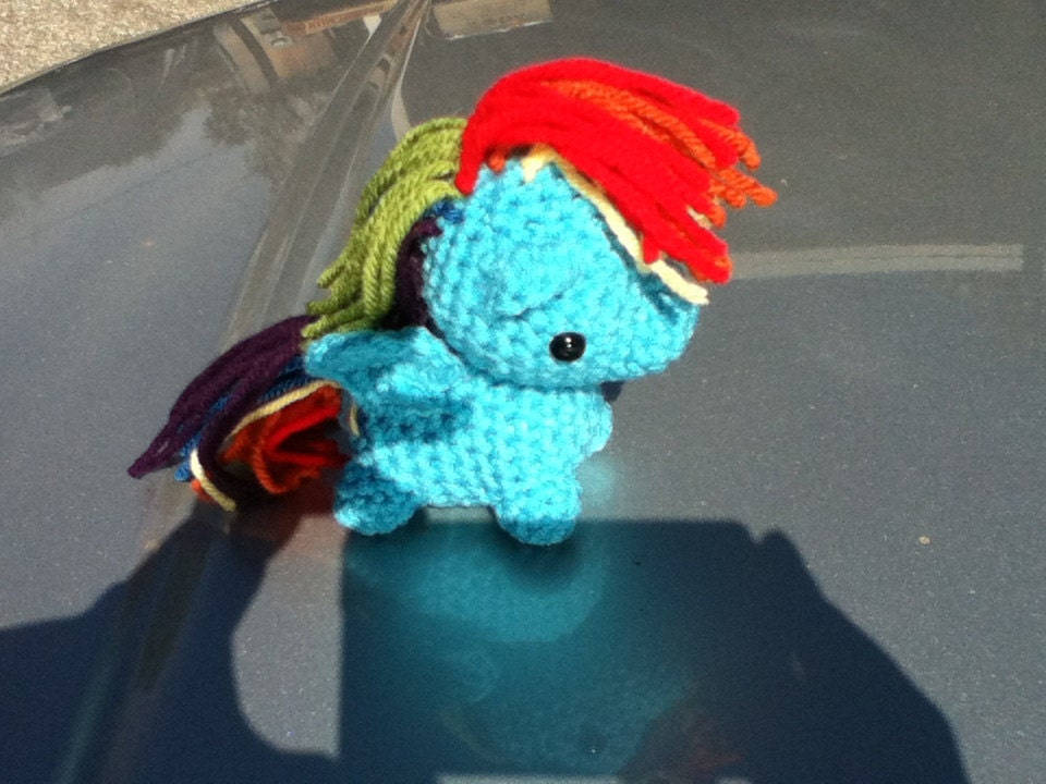 Rainbow Dash My Little Pony crocheted plush