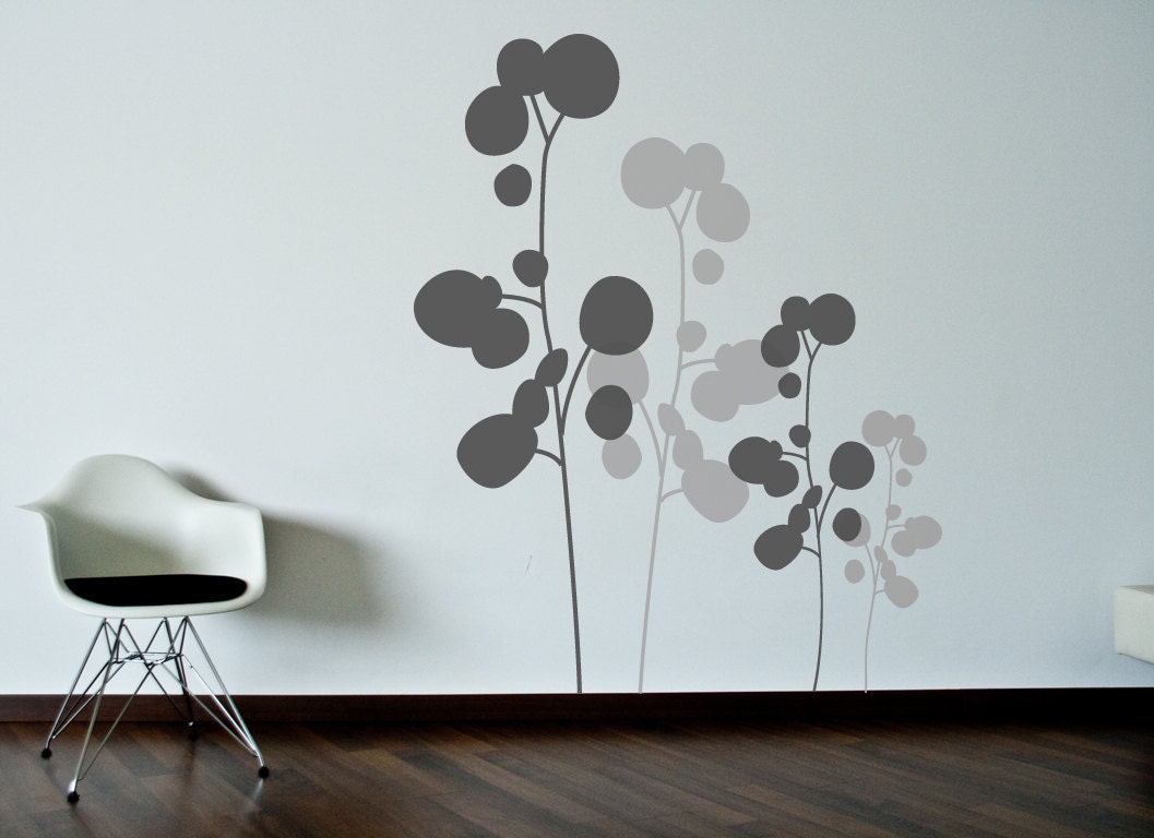 Floral, plant Wall Decal. Wall Sticker.