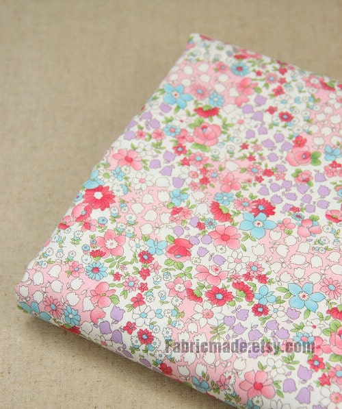 Fat Quarter Bundle Japanese Fabric Bundle Floral Fabric Bundle Tiny Flower Cotton Fabric Bundle- sets for 4