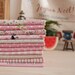 Pink Bundle Pink Linen Cotton Fabric Bundle- Pink Fabric Fat Quarter Bundle, 11 Fat Quarters Pieces each 13'X9"
