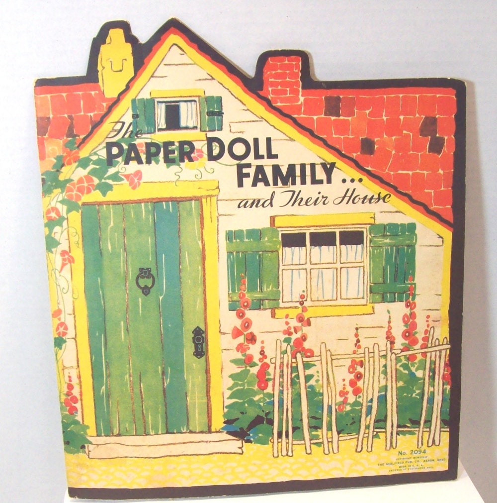rare The Paper Doll Family and their House by julesartstuff
