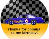Stock Car Racing Stickers - Sheet of 20 - 2" round