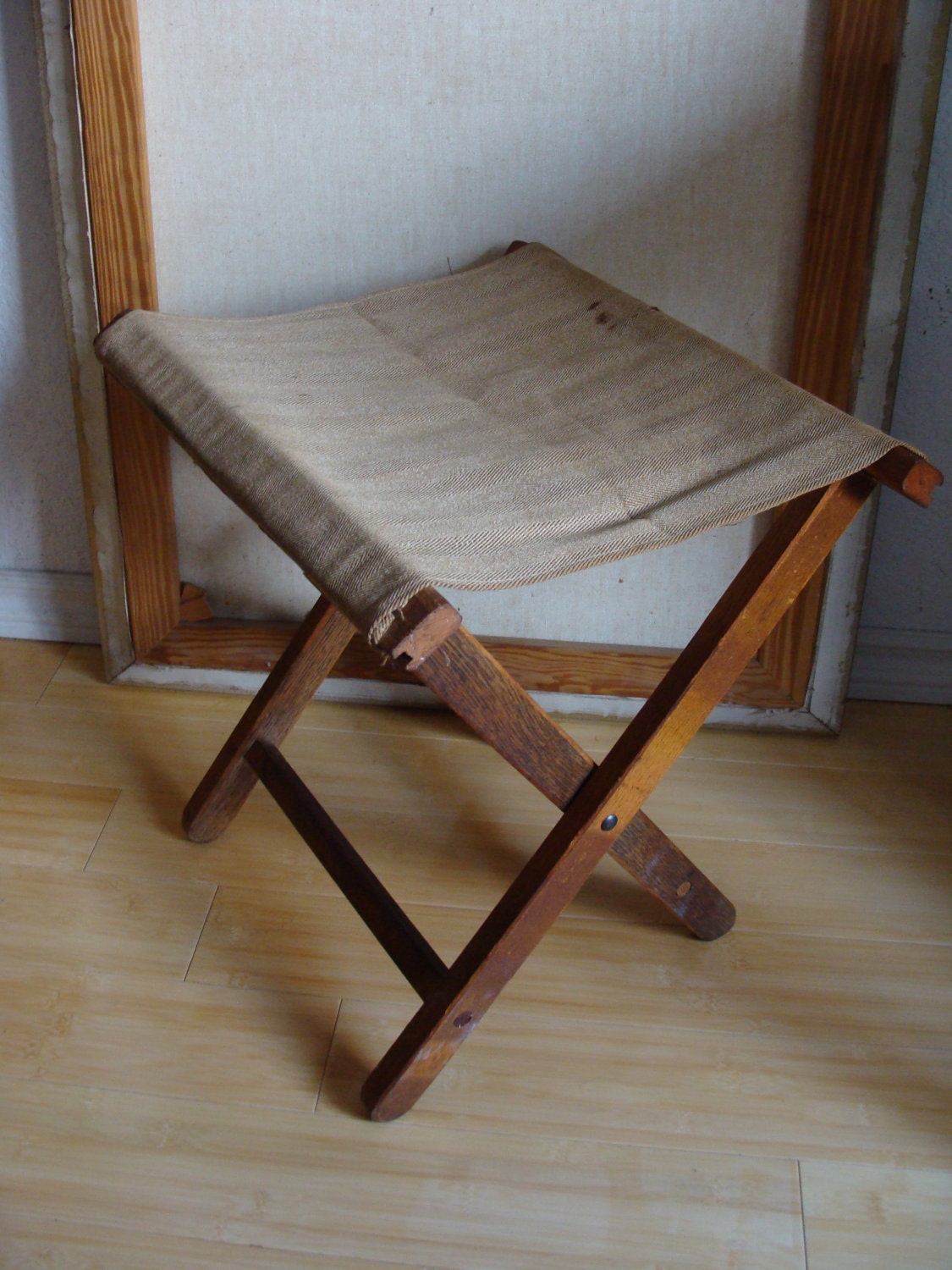 Wood Folding Seat - Vintage