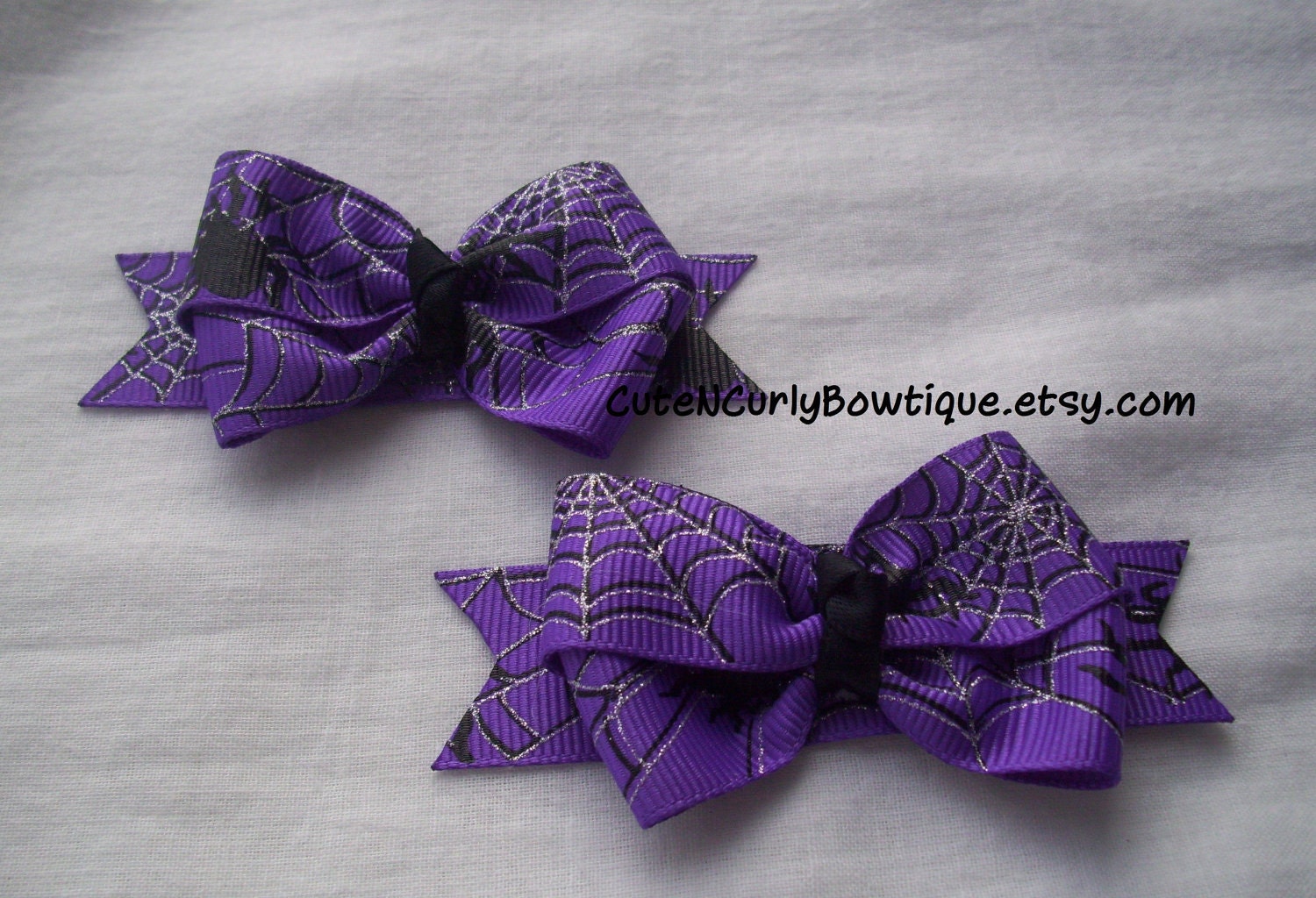 Spider Girls Hair bows Halloween