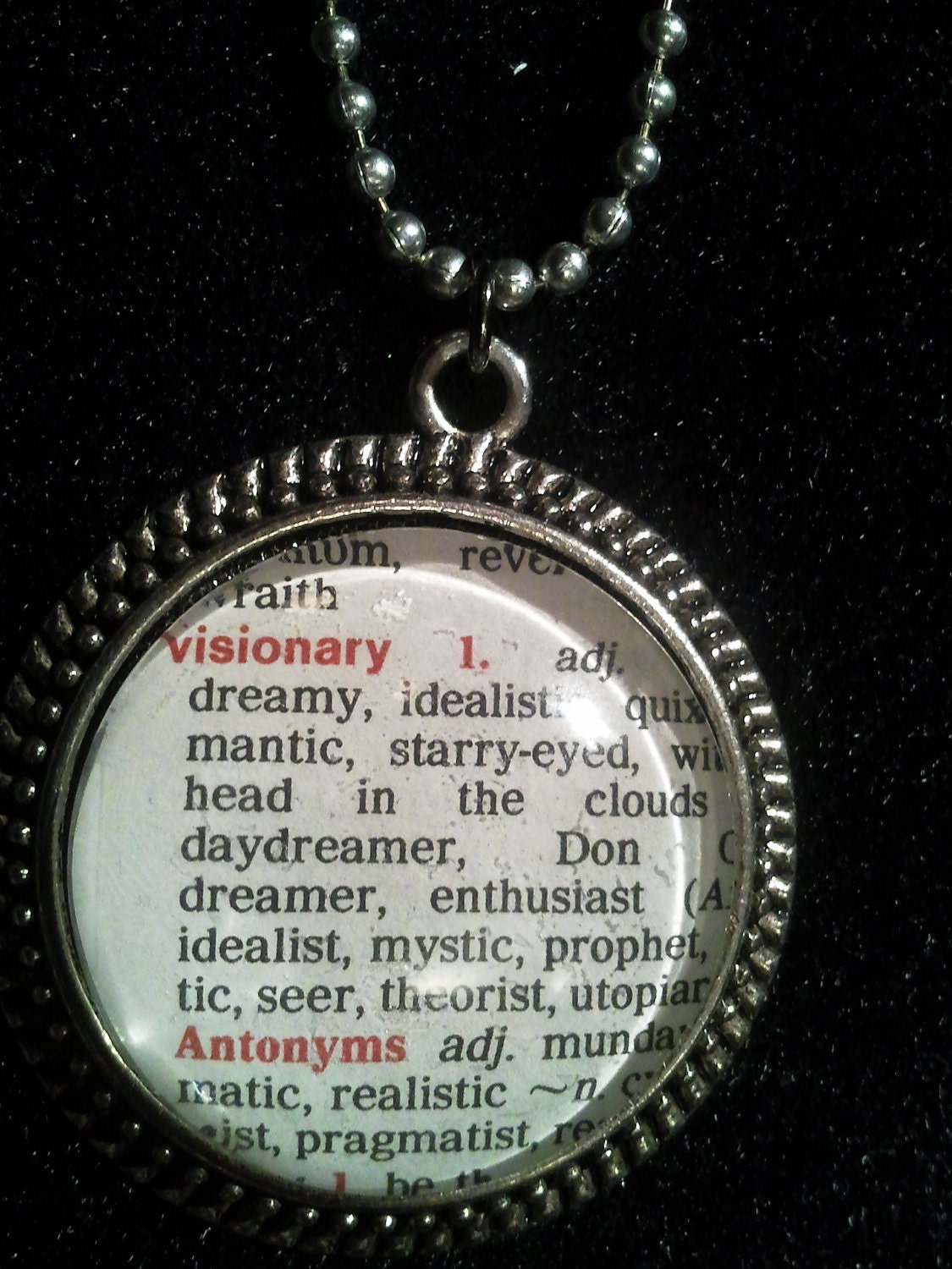 Bookish necklace