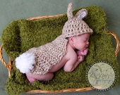 Easter Bunny Baby Hat and Cape Set, Photography Prop