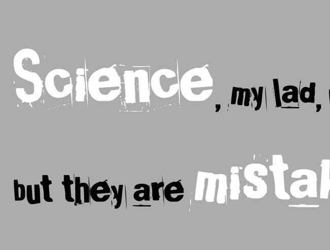 Jules Verne: Science my Lad, Science Art Typography Print, Book Quote, Steampunk Decor, Dorm Room, 8x10 print
