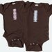 Football Baby Applique Onesie - Laces Can Be Done In Pink For a Girl
