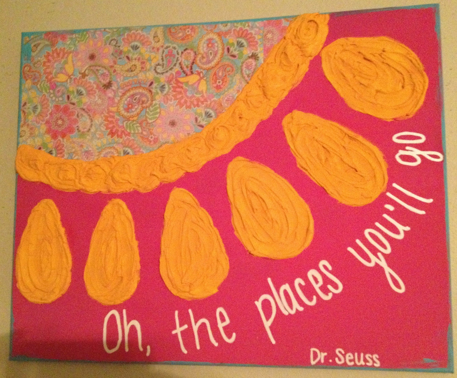 Oh, the Places You'll Go Textured Flower Canvas