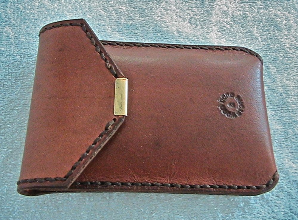 Brown suede lined leather smartphone case with belt loop. - WoodBoneAndStone