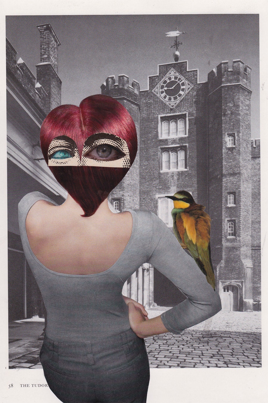 Original Collage - Eyes on the back of her head