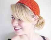 Crochet Headband The Lighthouse Headwrap in Pumpkin