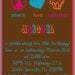 Peace Love and Cupcakes Birthday Invitation