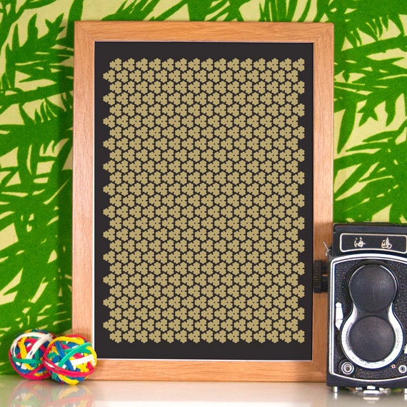 Black and Gold - A4 Giclee Print