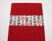 Fabric Covered Journal in Red White and Black Calico - LittlestSister