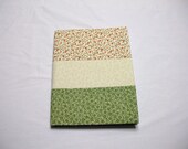 Fabric Covered Journal in Beige and Green Calico