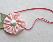 Pink Fabric Flower Headband