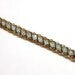 Ice blue bracelet woven with bronze crystals
