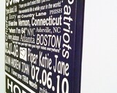 FAMILY ROOM DECOR, Custom Canvas Word Art - 20x30 family story, typography wall art, Wedding Gift, Anniversary gift