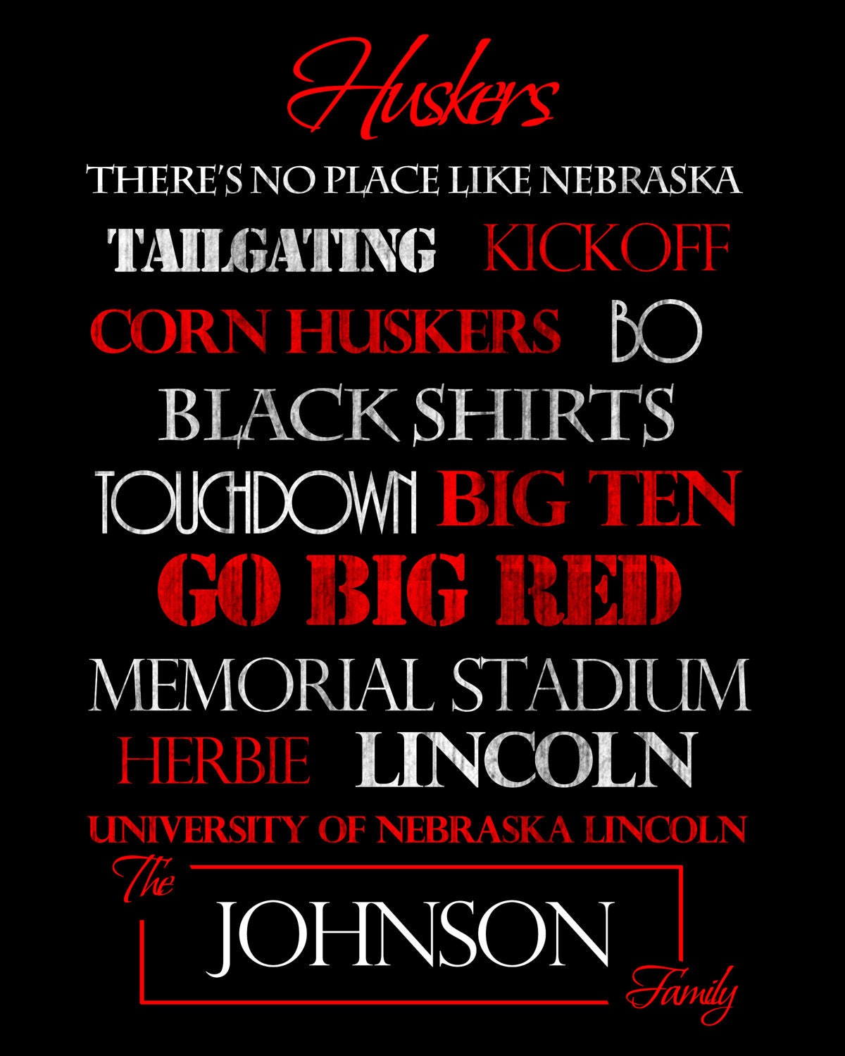 Nebraska Huskers Print