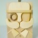 Handmade Wooden Bank with Dapper Man Wearing Mustache, Monocle and Bowler Hat - Great Gift for Fathers / Mothers Day / Christmas / Birthday