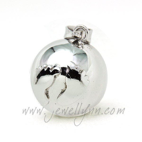Babyfeet Mexican Bola 20mm. Silver Plated