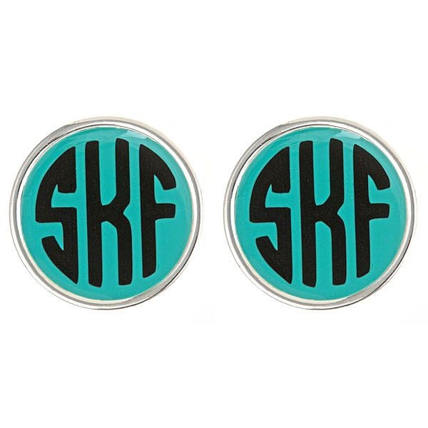 Monogrammed earrings with personalization