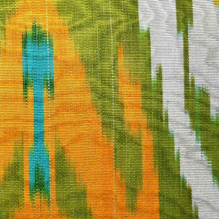 Lot of 2 Silk/cotton Ikat pillow covers