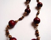 Red Cherry Bead Necklace