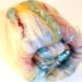 Spinning Fiber Art Batt - Merino Bamboo Silk Alpaca Hand dyed Multicolor - Tropical Cocktail - 2.11 oz